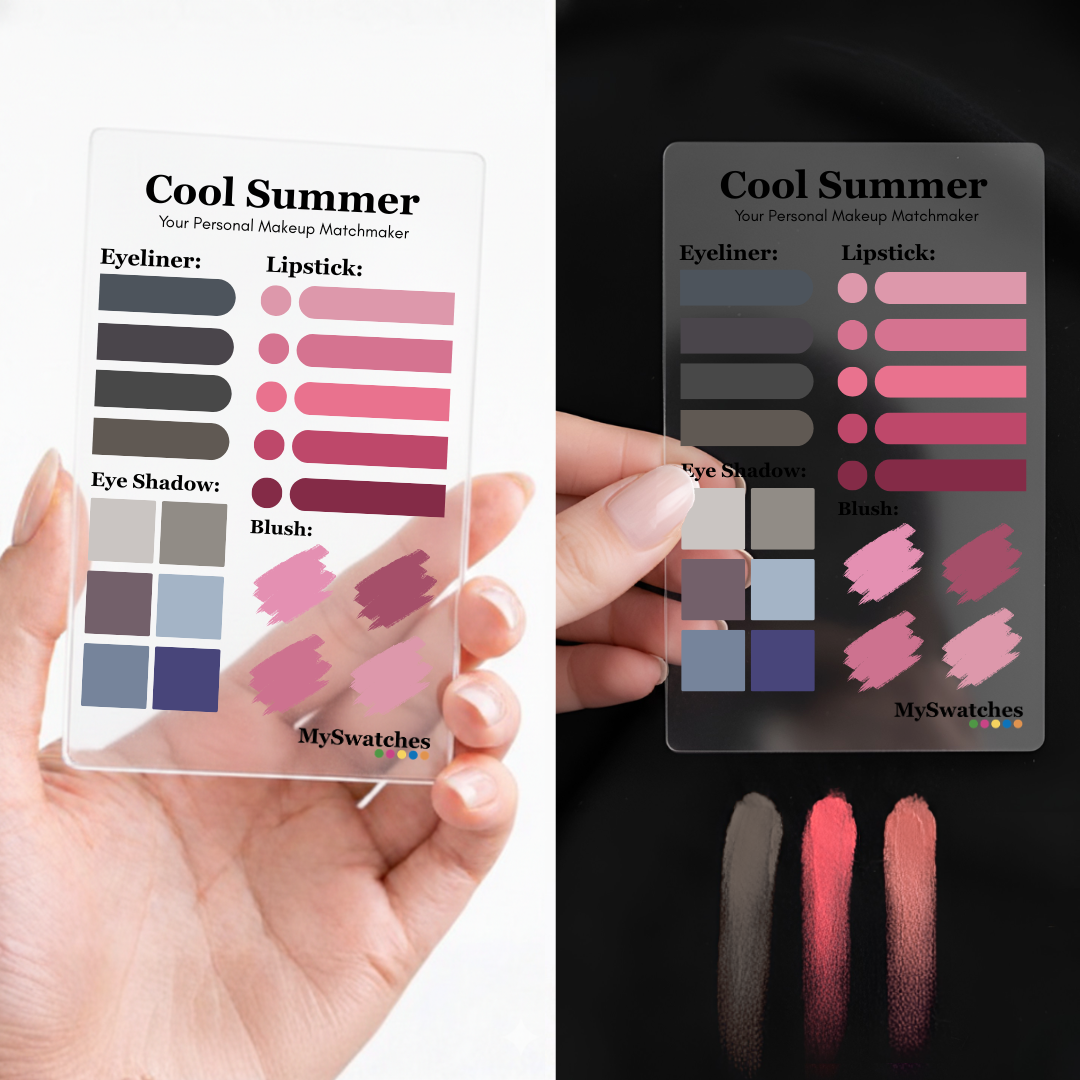 MySwatches Personal Makeup Card, Cool Summer