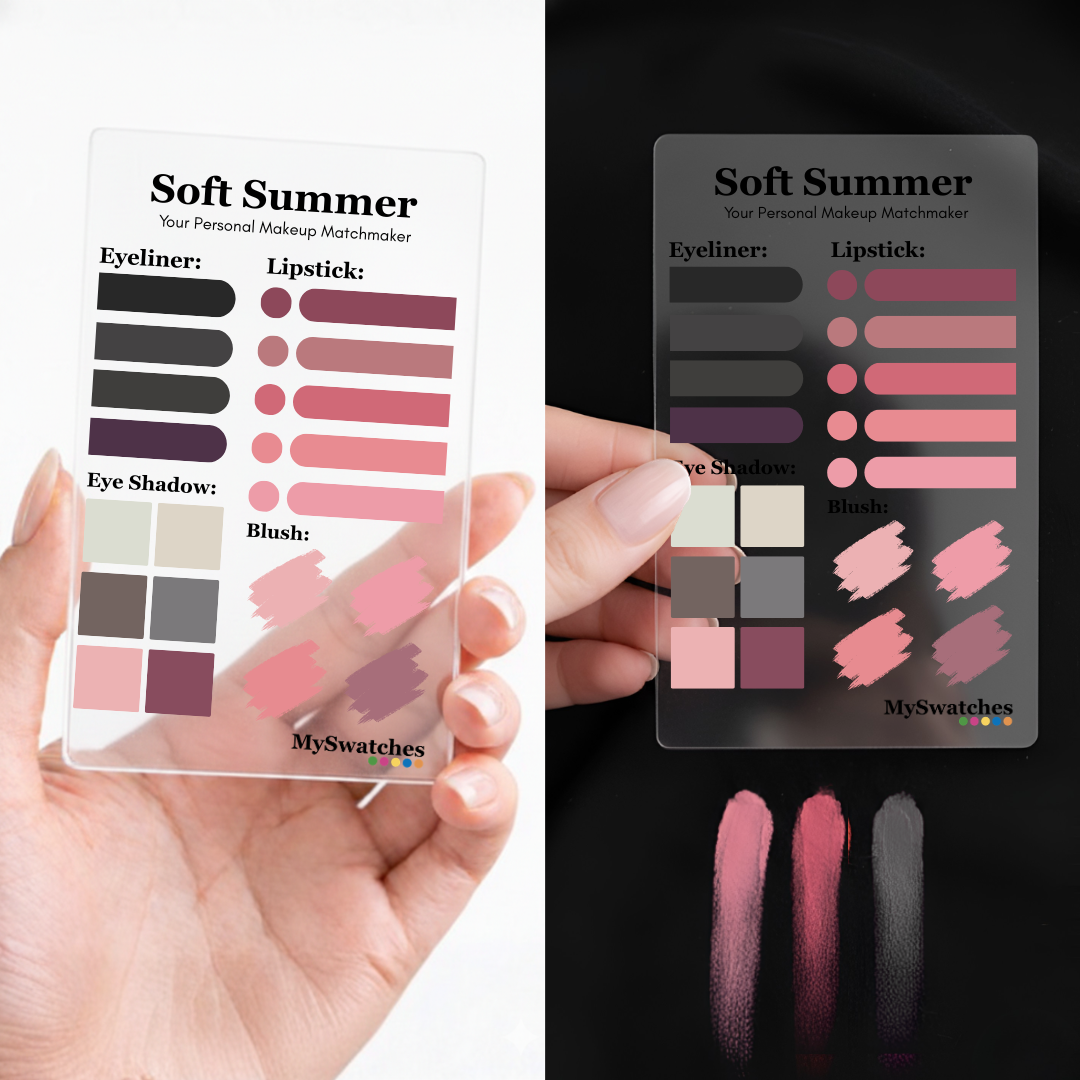 MySwatches Personal Makeup Card, Soft Summer