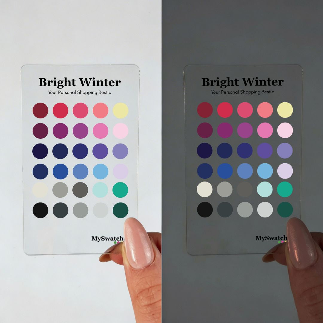 MySwatches Personal Color Swatch Card, Bright Winter