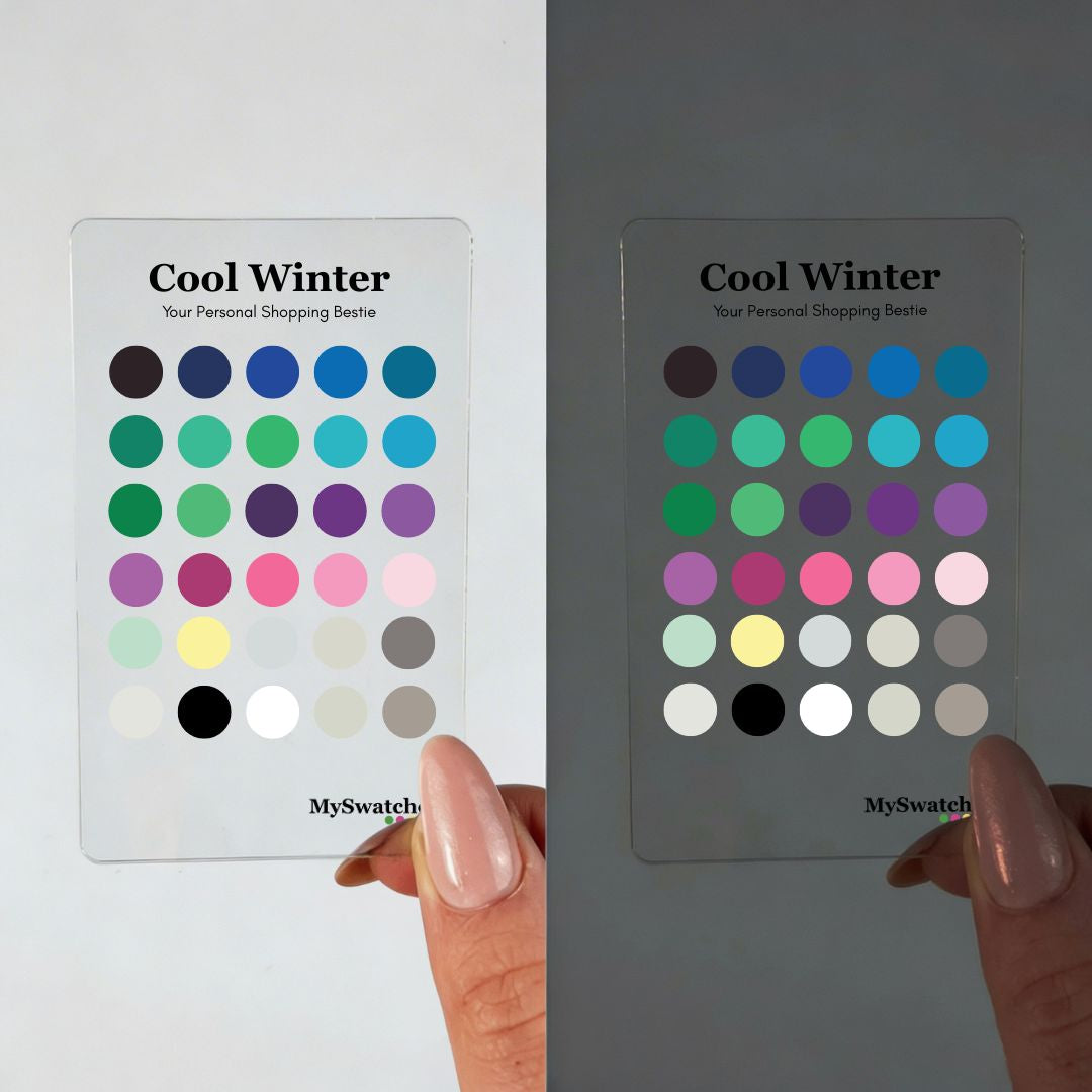 MySwatches Personal Color Swatch Card, Cool Winter