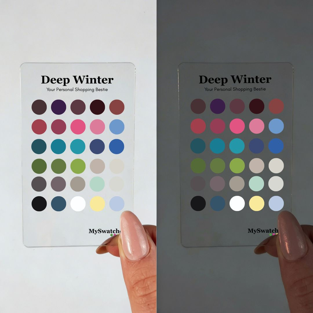 MySwatches Personal Color Swatch Card, Deep Winter