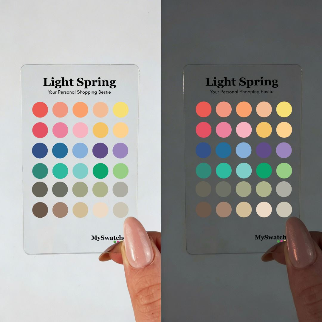 MySwatches Personal Color Swatch Card, Light Spring