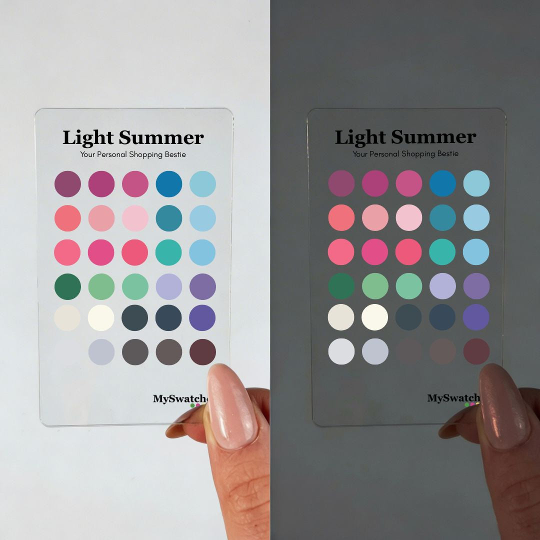 MySwatches Personal Color Swatch Card, Light Summer