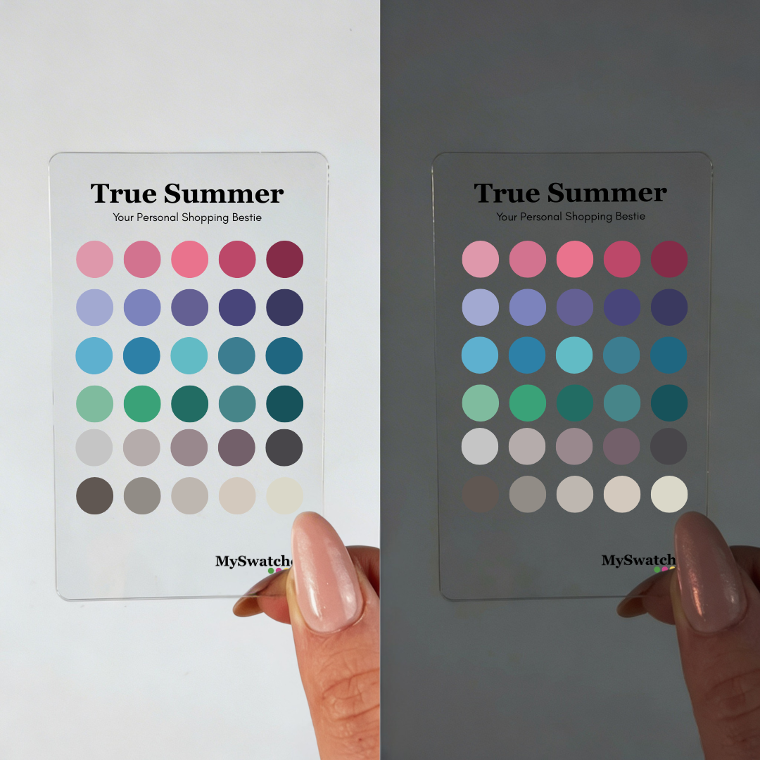 MySwatches Personal Color Swatch Card, True Summer