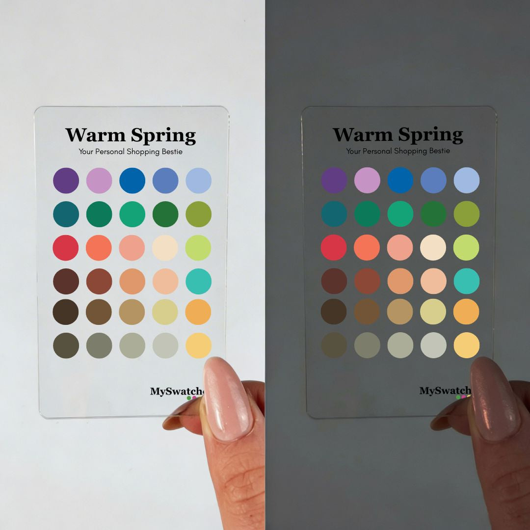 MySwatches Personal Color Swatch Card, Warm Spring
