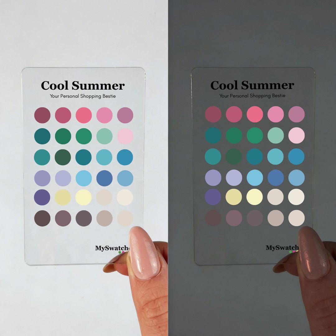 MySwatches Personal Color Swatch Card, Cool Summer