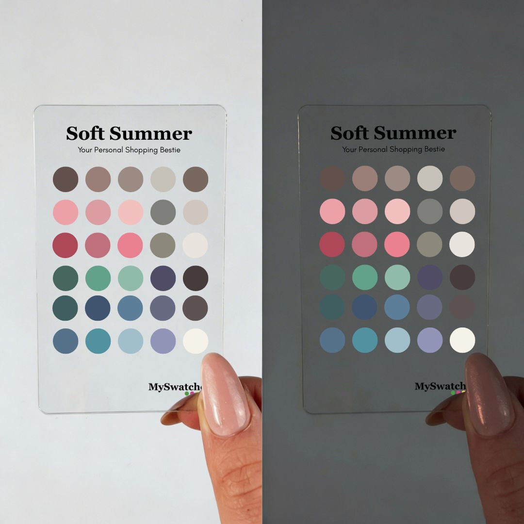 MySwatches Personal Color Swatch Card, Soft Summer