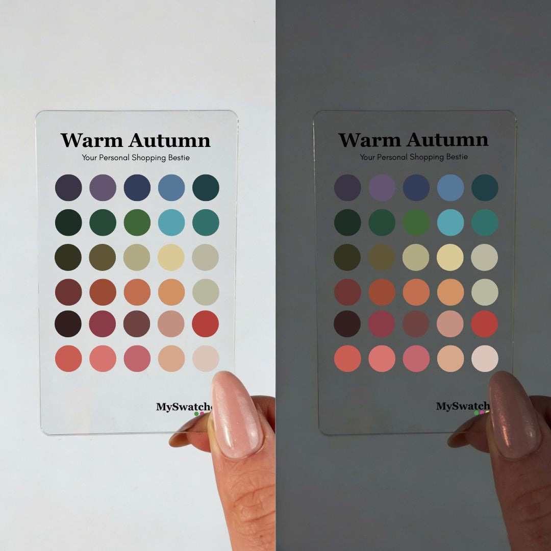 MySwatches Personal Color Swatch Card, Warm Autumn