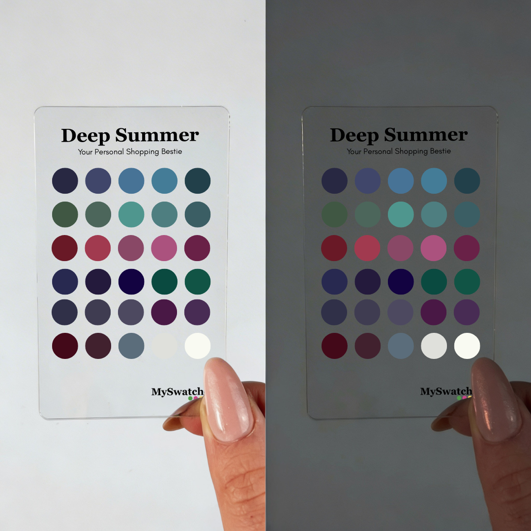 MySwatches Personal Color Swatch Card, Deep Summer